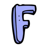 Cartoon Letter F N23