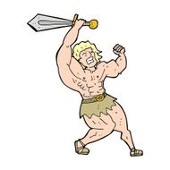 cartoon barbarian hero N13