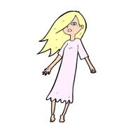 cartoon ghost like girl N10
