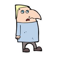 cartoon worried man N148