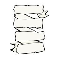 cartoon heraldic scroll banner N14