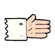 cartoon open hand symbol N7