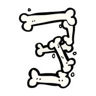 cartoon halloween bone number N129