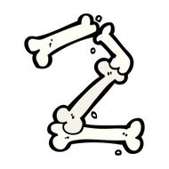 cartoon halloween bone number N130