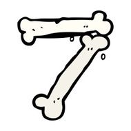 cartoon halloween bone number N131