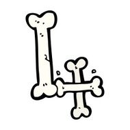 cartoon halloween bone number N132