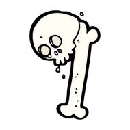 cartoon halloween bone number N133
