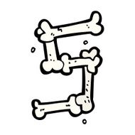 cartoon halloween bone number N134
