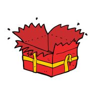 cartoon open present N14