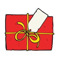 cartoon wrapped present N11