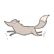 Cartoon Wolf Running N11