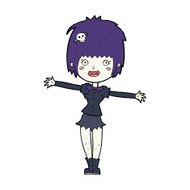 cartoon happy vampire girl N53