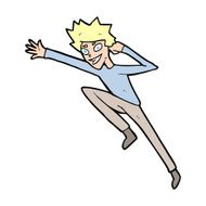 cartoon jumping man N14