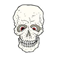 cartoon spooky skull N246