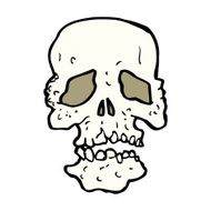 Cartoon Skull N114