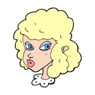 cartoon suspicious woman N28