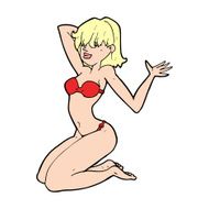 cartoon sexy bikini girl N13
