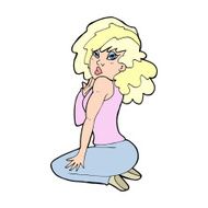 cartoon woman posing N45