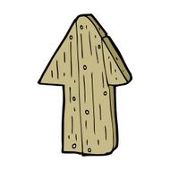 cartoon wooden direction arrow N22
