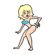 cartoon woman in bikini N75