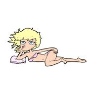 cartoon woman posing in underwear N15