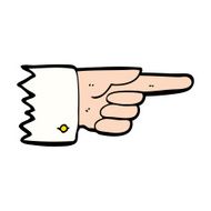 cartoon pointing hand symbol N17