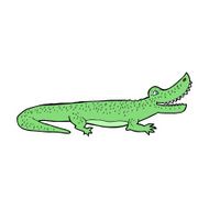 cartoon happy crocodile N11