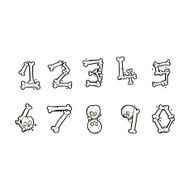cartoon bone numbers N10