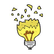 cartoon light bulb exploding N6
