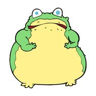 cartoon fat toad N6