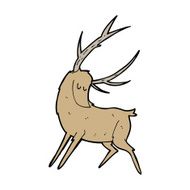 cartoon stag N34