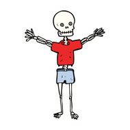 cartoon skeleton in clothes N14