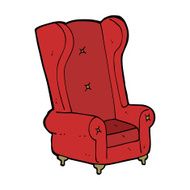 cartoon old armchair N11