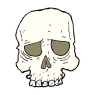 cartoon spooky skull N247