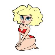 cartoon woman wearing bikini N13