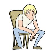 cartoon dejected man N14