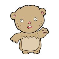 cartoon worried teddy bear N6
