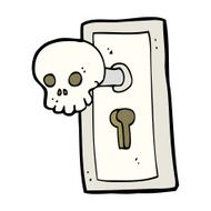 cartoon spooky door knob N14