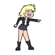 cartoon woman pointing N302
