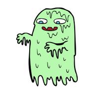 cartoon gross slime ghost N8