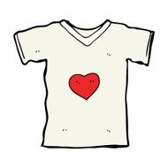 cartoon t shirt with love heart N14