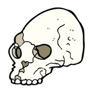cartoon spooky skull N248