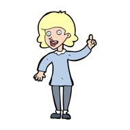 cartoon woman with idea N367