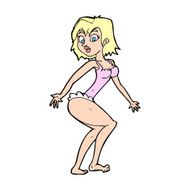 cartoon woman in lingerie N68