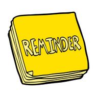 cartoon reminder notes N11
