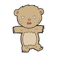 cartoon shocked teddy bear N6