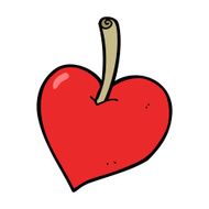 cartoon love heart apple N6