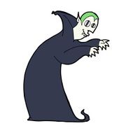cartoon spooky vampire N46