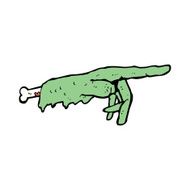 cartoon pointing zombie hand N23