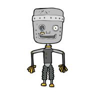 cartoon old robot N19
